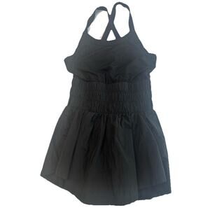 GB Girls Black Strapless Romper Shorts Size Small Smocked Waist